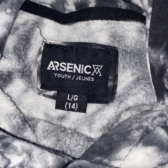 Kids Black and white tie dye hoodie - Picture 7 of 7